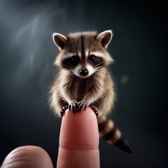 A little life on top of a finger손가락 위에 올라가 있는 작은 생명Generative AI