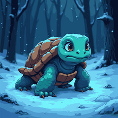 tortoise cartoon vector. Cute turtle vector design illustration.  Colorful turtle animation vector