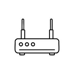Fototapeta premium modem outline icon vector illustration