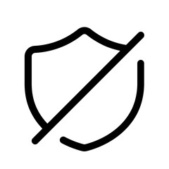 not safe icon with line style, perfect for user interface projects