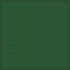 seamless stars and cross patterns line art in green version 1. vector art of line style stars with cross combination