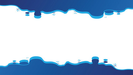 Simple abstract background design with modern style in the form of water drop edges in blue color