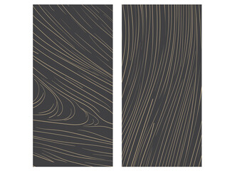 Abstract template with geometric pattern. Japanese background with line wave pattern vector.  Mountain landscape and ocean object in oriental style.