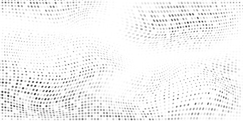 Illustration mesh dotted halftone gradient texture. Vanishing polka dot background modern abstract simple art