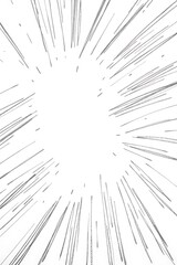 Obraz premium Dynamic radial burst background with sketch lines converging to center