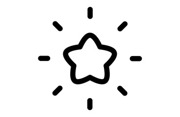 光を放つ星のアイコン
