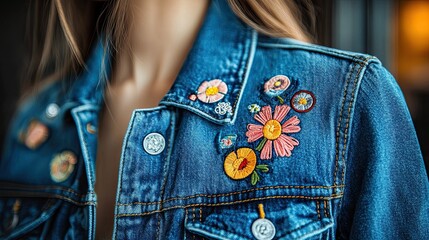 Decorate a denim jacket with iron-on patches. 