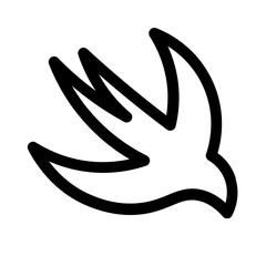 swift icon with line style, perfect for user interface projects