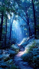 Fototapeta premium Misty forest path