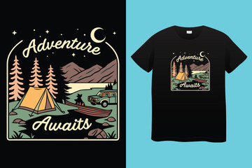 Life is better at the campfire t-shirt design, Camping and Adventure t shirt design for nature lover
