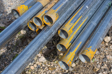 galvanized steel pipes intended for construction or installation work, for the construction of scaffolding or temporary structures