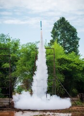 Bun Bang Fai Festival, Thailand community rocket festival, the festival features vibrant rocket processions, spectacular launches taking off to the sky, 