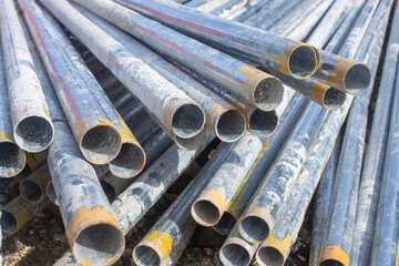 galvanized steel pipes intended for construction or installation work, for the construction of scaffolding or temporary structures
