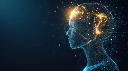 Conceptual visualization of artificial intelligence and neural networks