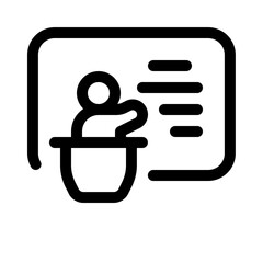 presentation icon with line style, perfect for user interface projects