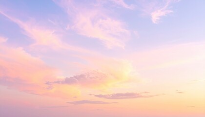 Vibrant Sky Displaying Pink Orange And Purple Hues With Wispy Clouds And Soft Lighting