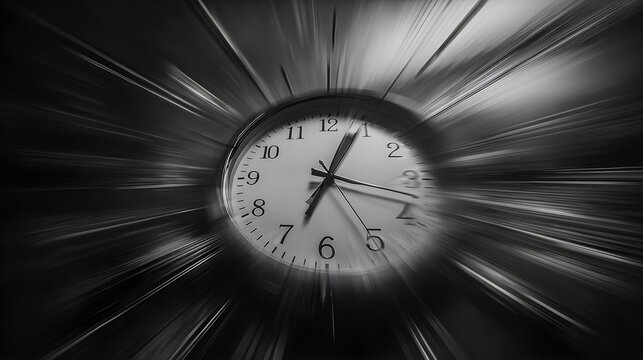 Relentless Passage of Time: A Captivating Depiction of Ticking Clock and Life's Momentum