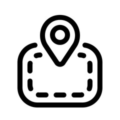 line maps icon with line style, perfect for user interface projects