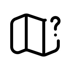 location questioned icon with line style, perfect for user interface projects