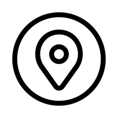 location icon with line style, perfect for user interface projects