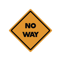 No way icon vector symbol template