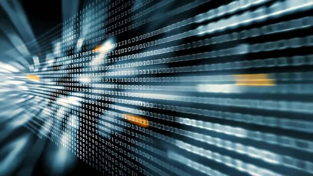 Dynamic Flow of Streamlined Binary Code in Digital Space