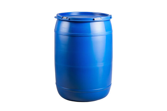 Plastic Blue Barrel isolated on Transparent Background