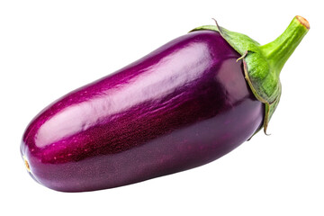 Purple Eggplant isolated on Transparent Background