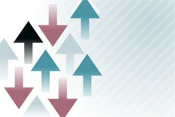 Abstract background with colorful arrow line shapes