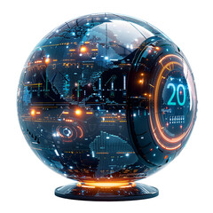 Futuristic Tech Globe Global Network Data 20,