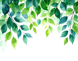 green leaves background vector illustration