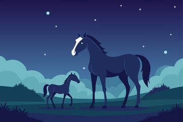 horse in the mountains