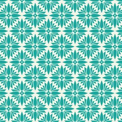 Seamless pattern with decorative flowers in retro style
