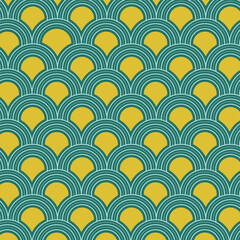 Seamless pattern with waves. Vector illustration
