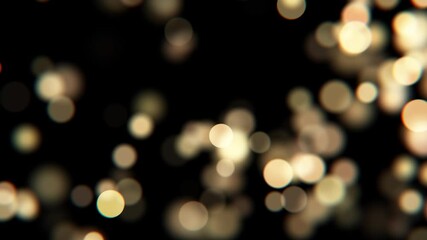 Yellow blurry lights and stars and bokeh animation - Powered by Adobe