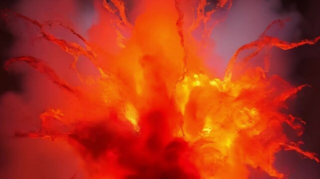 Imponente fluir de lava volc&aacute;nica