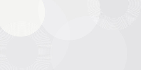White geometric abstract background overlap layer on bright space with lines effect decoration. Modern graphic design element circles style concept for. poster in eps 10
