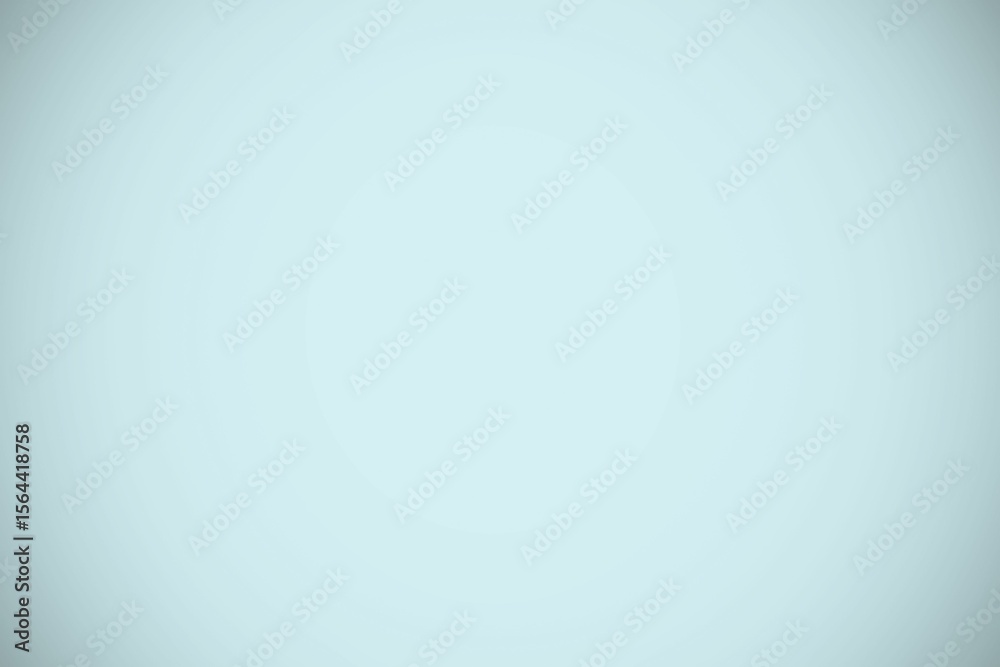 Wall mural featureless pale blue gradient is creating subtle vignette effect in flat design, copy space