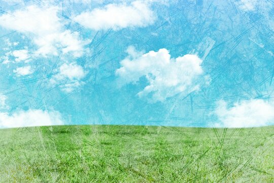 Fototapeta Composite image of green landscape