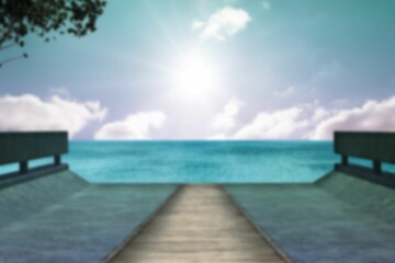 Digitally generated image of boat dock
