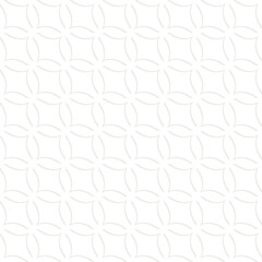 A geometric pattern composed of interlocking circles and diamonds is set against a transparent background. The intricate design creates a sense of symmetry and repetition.