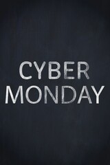 Fototapeta premium Close-up of Cyber Monday sale sign