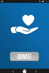 Vector icon of donation, Close-up