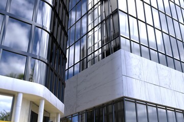 Low angle view of glass building
