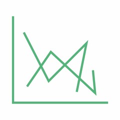 Digital composite of green line graph
