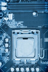 Computer chip in circuit board