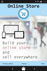 Screen of an online store