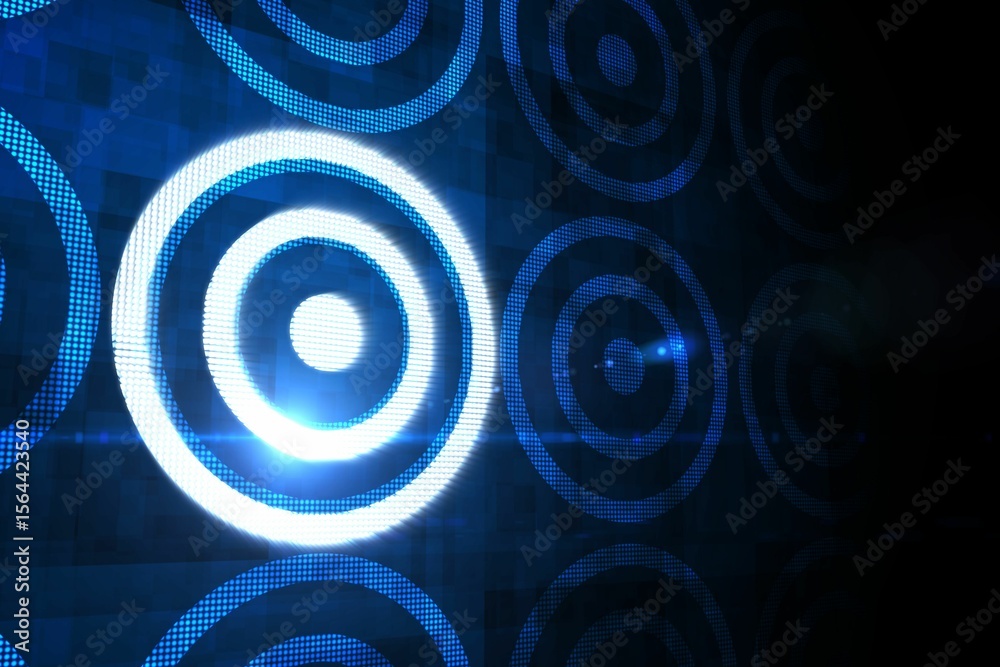 Poster digital target over computing design