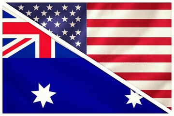 Flags of Australia and America