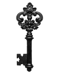 Ornate Black Skeleton Key Antique Design